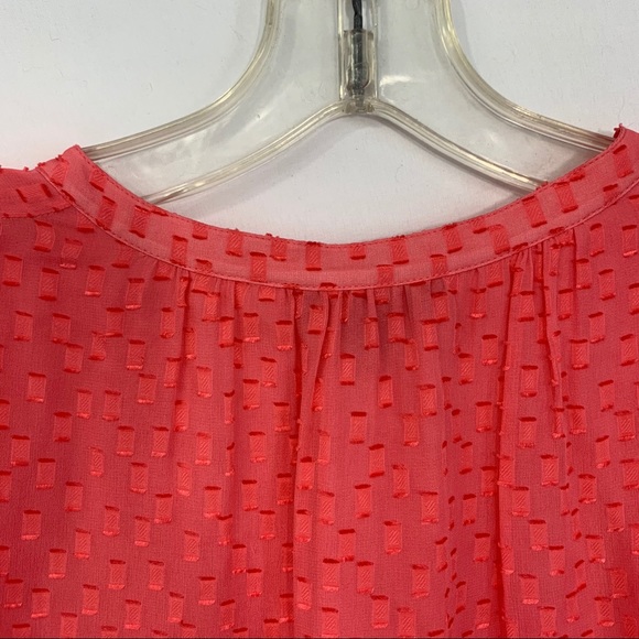 J. Crew Pink Textured Long Sleeve V-Neck Blouse - Picture 8 of 11